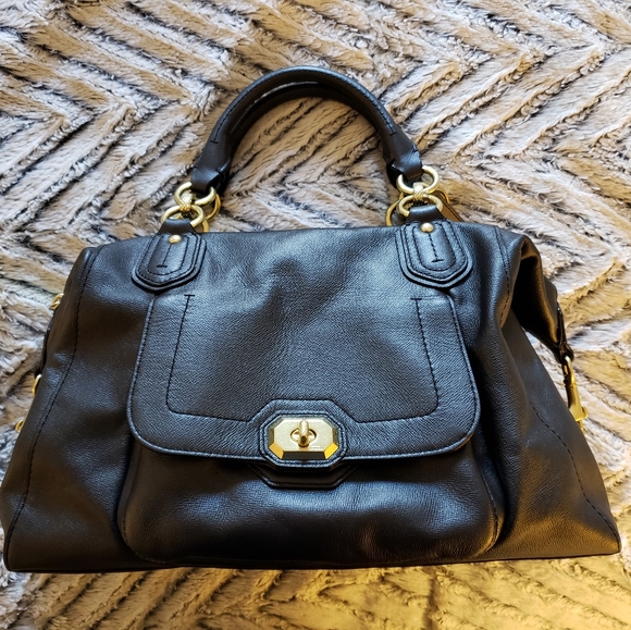 Coach Campbell Leather Turnlock Large Satchel - Picture 9 of 14